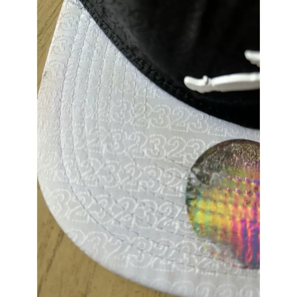 Nike Air Jordan HAT White Brim Jumpman Black Snapback Cap Small Youth 1990s Y2K